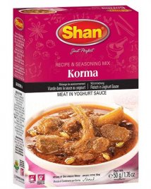 Korma Curry kryddmix Shan 12x50g