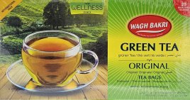Green Tea Original (Bags) Wagh Bakari 8x37.5g
