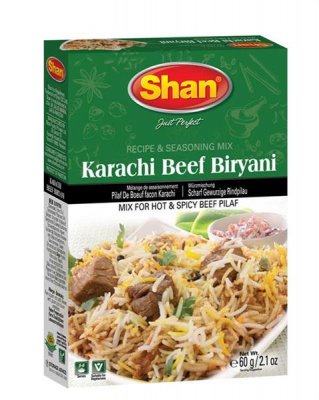 Karachi biff Biryani kryddmix Shan 12x60g