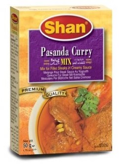 Pasanda Curry kryddmix Shan 12x50g